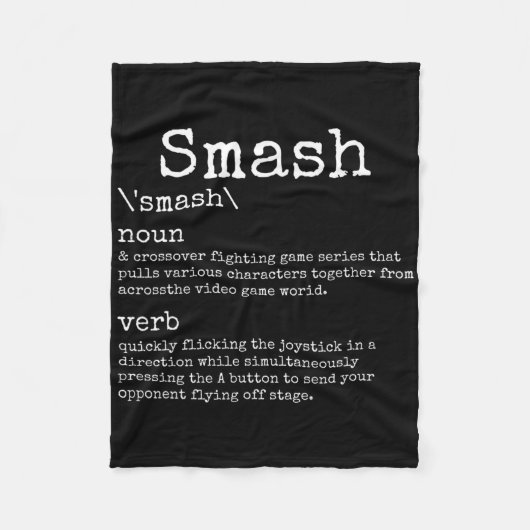 Couverture Polaire Vidéogames Smash Définition Funny Jeu Vidéo Gamer (Devant)