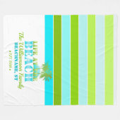 Couverture Polaire Vie à la plage Cool bleu/vert (Devant (Horizontal))