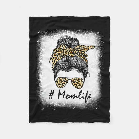 Couverture Polaire Vie Bleached Maman Vie Leopard Messager Bun Femmes (Devant)