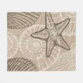 Couverture Polaire Vie marine côtière étoiles de mer et coquilles en  (Devant (Horizontal))