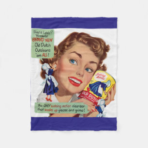 Couverture Polaire Vieille femme néerlandaise de nettoyage