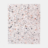 Couverture Polaire Vieille texture terrazzo, motif d'hamper. (Devant)
