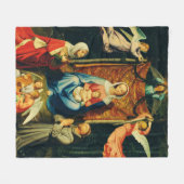 Couverture Polaire Vierge à l'Enfant, Ste Adélaïde et St François (Devant (Horizontal))