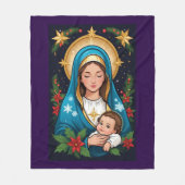 Couverture Polaire Vierge catholique chrétienne Marie Noël (Devant)
