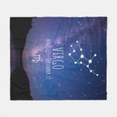 Couverture Polaire Vierge | Constellation Zodiaque personnalisée (Devant (Horizontal))