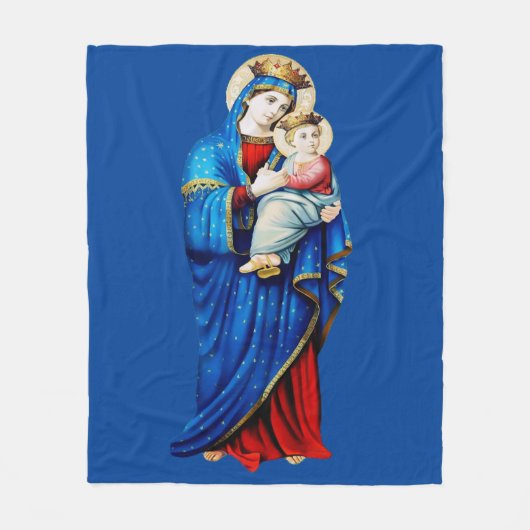 Couverture Polaire Vierge Marie avec Bébé Jésus (Devant)