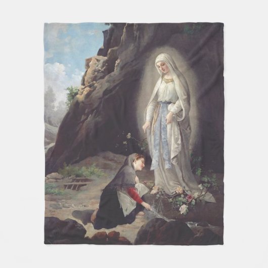 Couverture Polaire Vierge Marie de Lourdes (Devant)