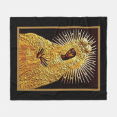 Couverture Polaire Vierge noire en prière (Devant (Horizontal))