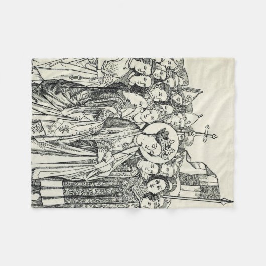Couverture Polaire Vierge Saint Ursula et martyr (Devant (Horizontal))