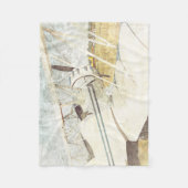 Couverture Polaire Vieux avions anciens Biplanes Fleece Blanche (Devant)