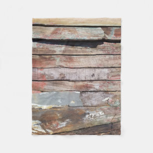 Couverture Polaire Vieux bois rustique bateau en bois plank