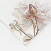 Couverture Polaire Vieux bouquet rose rose motif (Coin)