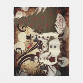 Couverture Polaire Vieux mode Abstraits Snowmen | Salutations de sais (Devant)