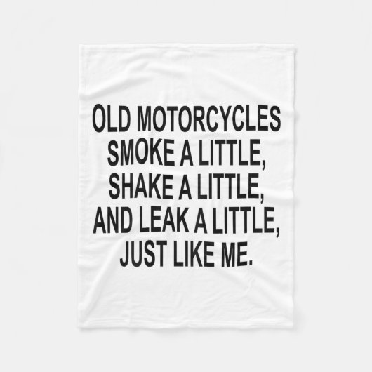 Couverture Polaire Vieux Motocyclettes Fumer Un Peu Secouer Une Petit (Devant)