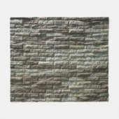Couverture Polaire Vieux mur de briques : Texture dénudée (Devant (Horizontal))