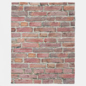 Couverture Polaire Vieux mur en briques rouges (Devant)