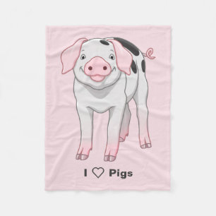 Couverture Polaire Vieux porc mignon de taches de Gloucestershire