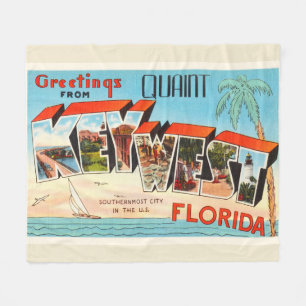 Couverture Polaire Vieux souvenir de Vintage voyage de Key West la
