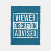 Couverture Polaire Viewer Discretion Advised  (Devant)