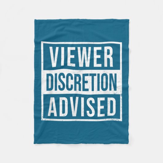 Couverture Polaire Viewer Discretion Advised  (Devant)