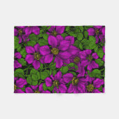Couverture Polaire Vigne Clematis rose (Devant (Horizontal))