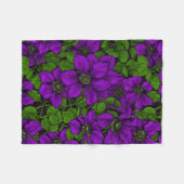 Couverture Polaire Vigne de Clematis pourpre (Devant (Horizontal))