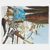 Couverture Polaire Viking Cat Blue Dragon (Devant (Horizontal))
