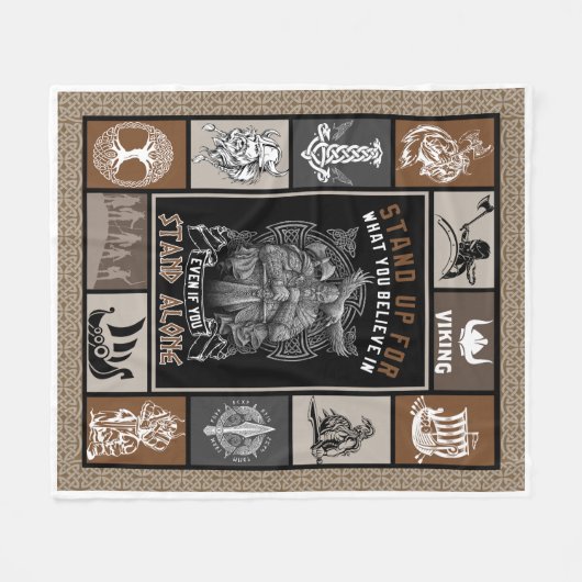 Couverture Polaire Viking Debout Pour Ce Dans Quoi Vous Croyez (Devant (Horizontal))
