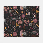 Couverture Polaire Viking motif design graphique transparent (Devant (Horizontal))