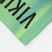 Couverture Polaire Viking Navire Et Lumières Du Nord (Coin)