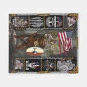 Couverture Polaire Viking Warrior Pour Le Drapeau Américain (Devant (Horizontal))
