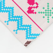 Couverture Polaire Vilain Flamant rose tropical de Noël (Coin)