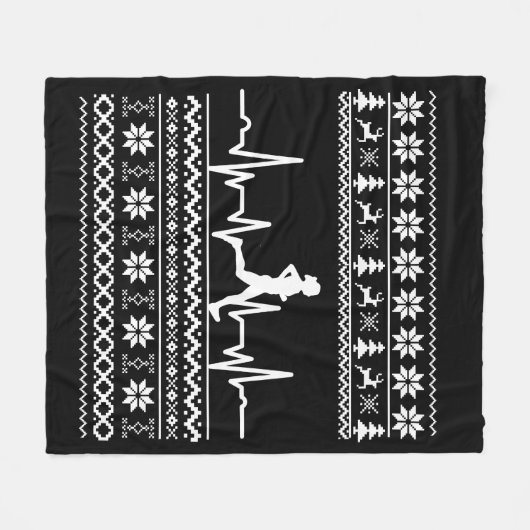 Couverture Polaire Vilain pull de Noël (Devant (Horizontal))