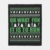 Couverture Polaire Vilain pull de Noël Joyeux (Devant)