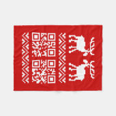 Couverture Polaire Vilain Sweater QR Code Bonne année! (Devant (Horizontal))