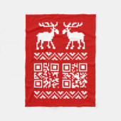 Couverture Polaire Vilain Sweater QR Code Bonne année! (Devant)