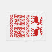 Couverture Polaire Vilain Sweater QR Code Bonne année! (Devant (Horizontal))