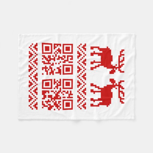 Couverture Polaire Vilain Sweater QR Code Bonne année! (Devant (Horizontal))