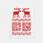 Couverture Polaire Vilain Sweater QR Code Bonne année! (Devant)
