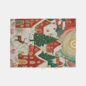 Couverture Polaire Village de Noël (Devant (Horizontal))