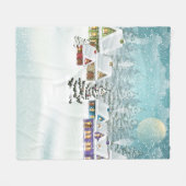 Couverture Polaire Village paysage d'hiver avec maisons couvertes de  (Devant (Horizontal))