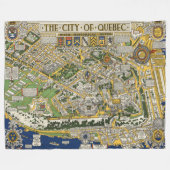 Couverture Polaire Ville de carte du Québec (Devant (Horizontal))