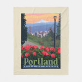 Couverture Polaire Ville de Rose | Portland, Oregon (Devant)