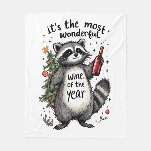 Couverture Polaire Vin de l'année le plus merveilleux Raccoon (Devant)