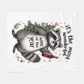 Couverture Polaire Vin de l'année le plus merveilleux Raccoon (Devant (Horizontal))