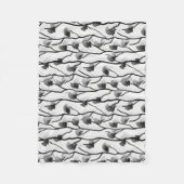 Couverture Polaire Vin Escalade moderne noir blanc gris peint (Devant)