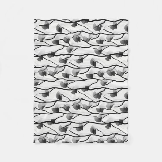 Couverture Polaire Vin Escalade moderne noir blanc gris peint (Devant)