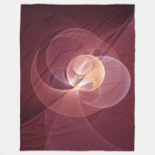 Couverture Polaire Vin moderne élégant Abstrait Art fractal rouge (Devant)