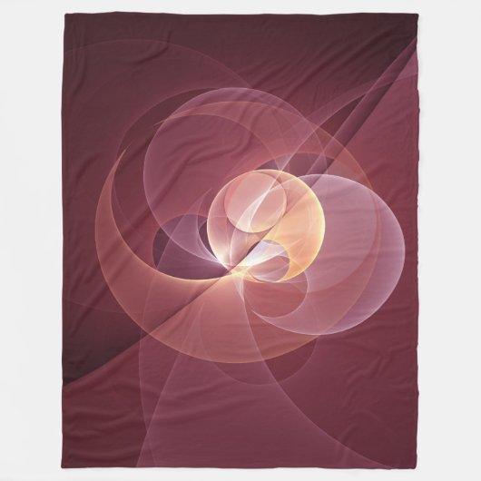 Couverture Polaire Vin moderne élégant Abstrait Art fractal rouge (Devant)