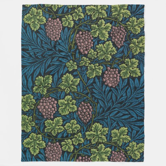 Couverture Polaire Vin Motif, William Morris (Devant)